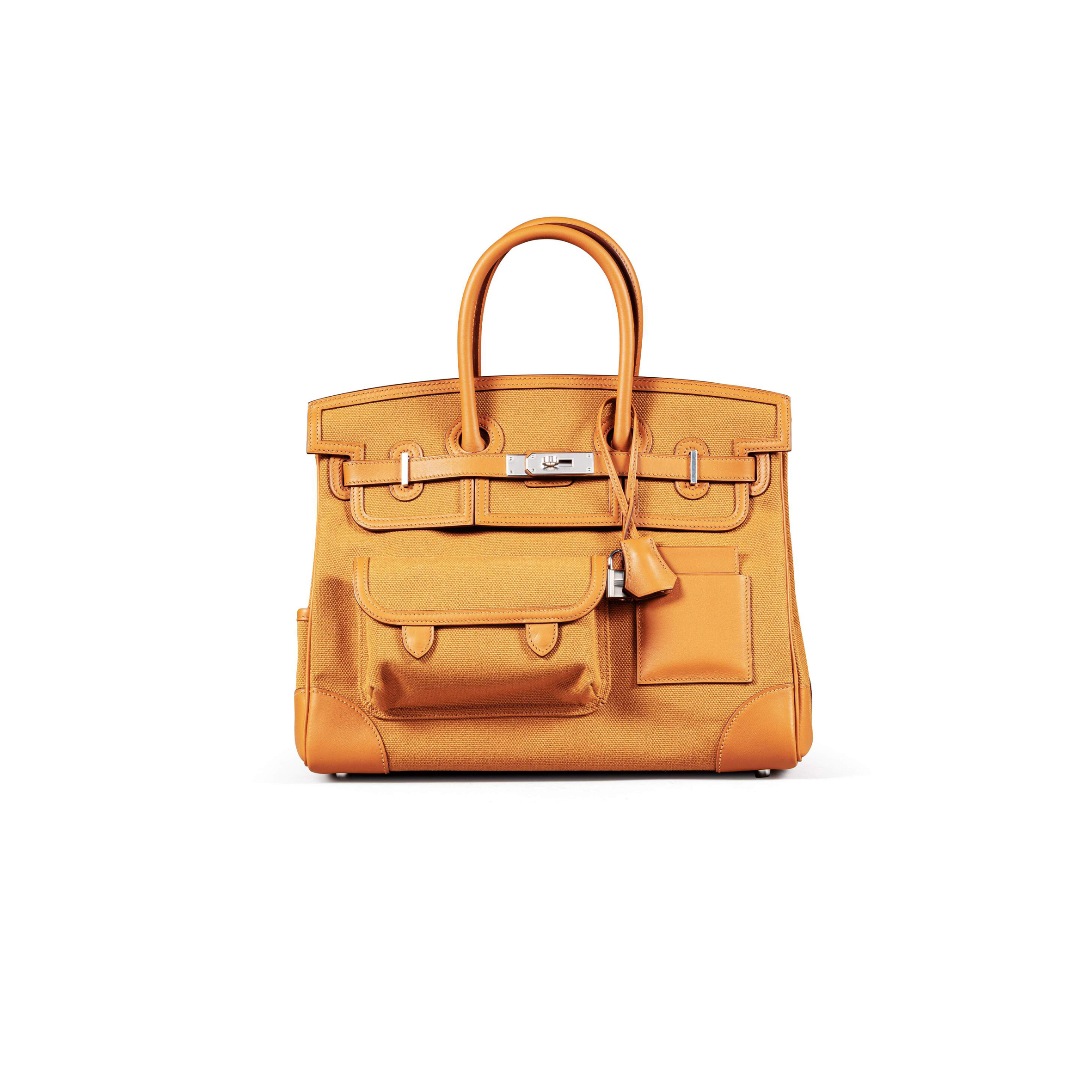 H**mes master birkin 35 canvas and swift leather sesame silver buckle h079238ckva (35*25*18cm)